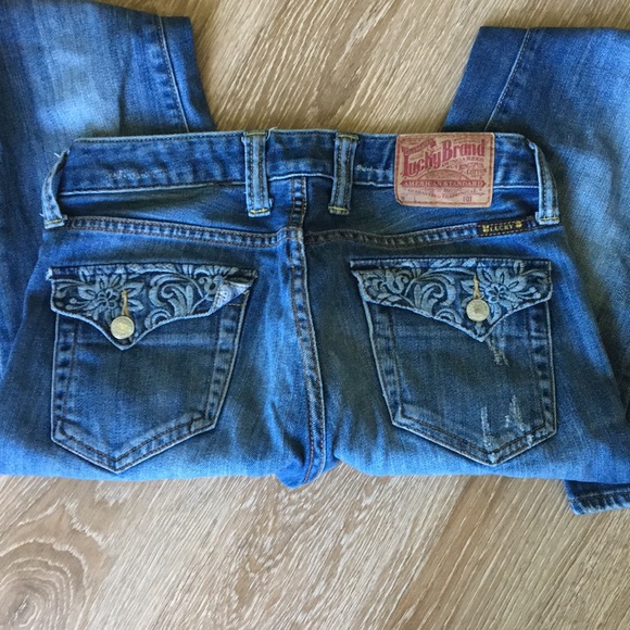 Lucky Brand Flap Pocket Skinny Jeans 